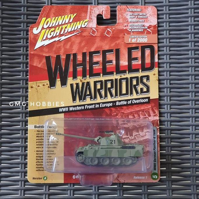 JOHNNY LIGHTNING WHEELED WARRIORS WWII GERMAN PANTHER G TANK OVERLOON