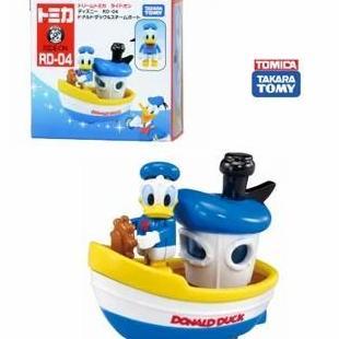 181255 TOMICA DREAM RIDE ON DISNEY RD-04 DONALD DUCK & STEAMBOAT TOMY
