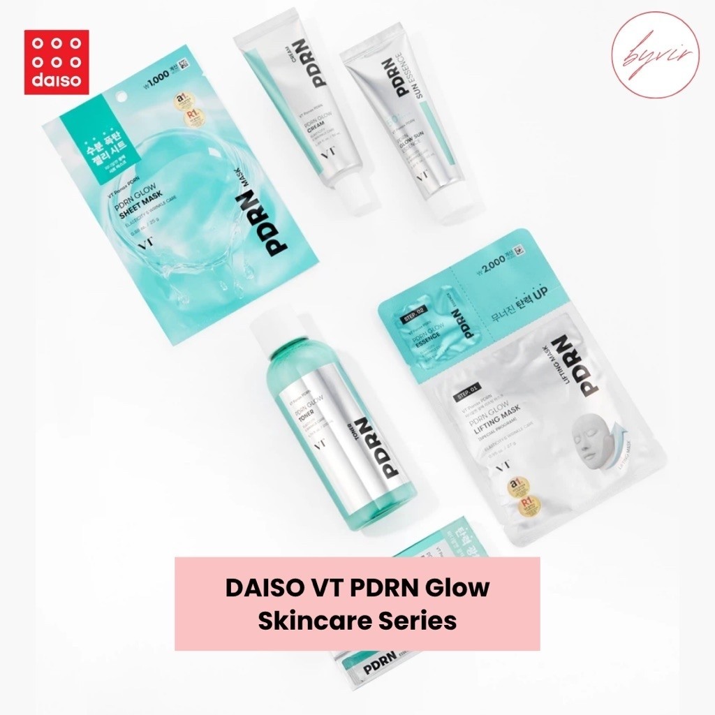 VT PDRN Glow Skincare Daiso Korea | Glow Toner Cream Sun Essence Sheet Mask Essence | Original Korea