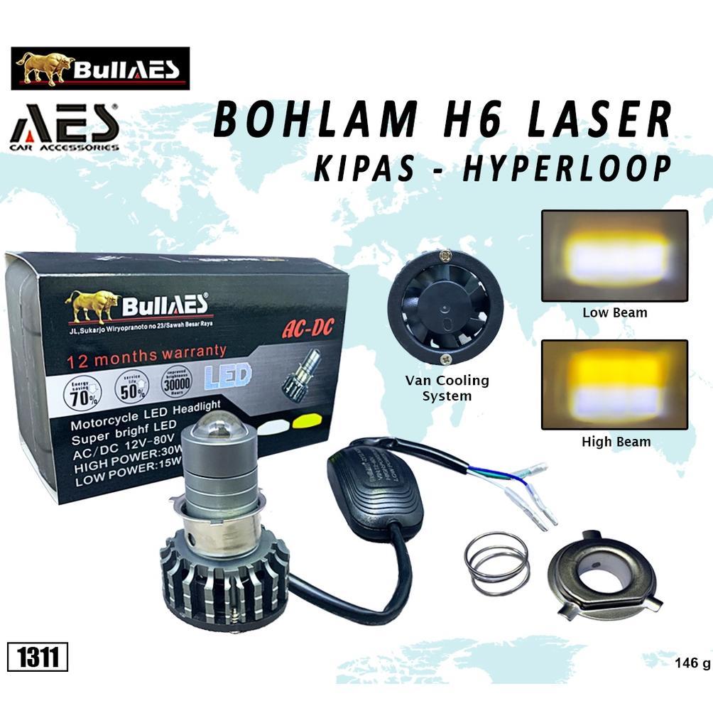 Lampu Led Laser Headlamp H6 H4 Hyperloop AC DC BULLAES