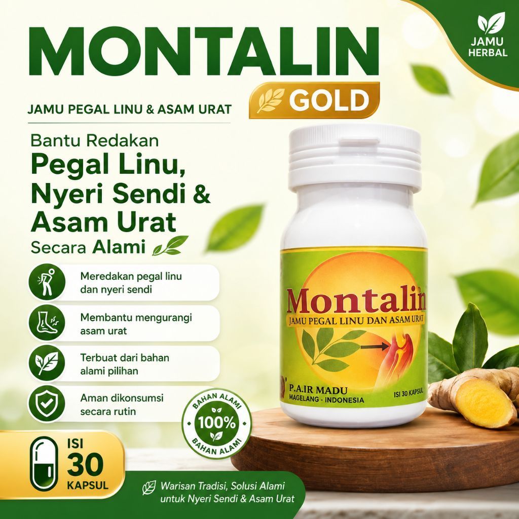 Montalin Gold – Jamu Pegal Linu & Asam Urat