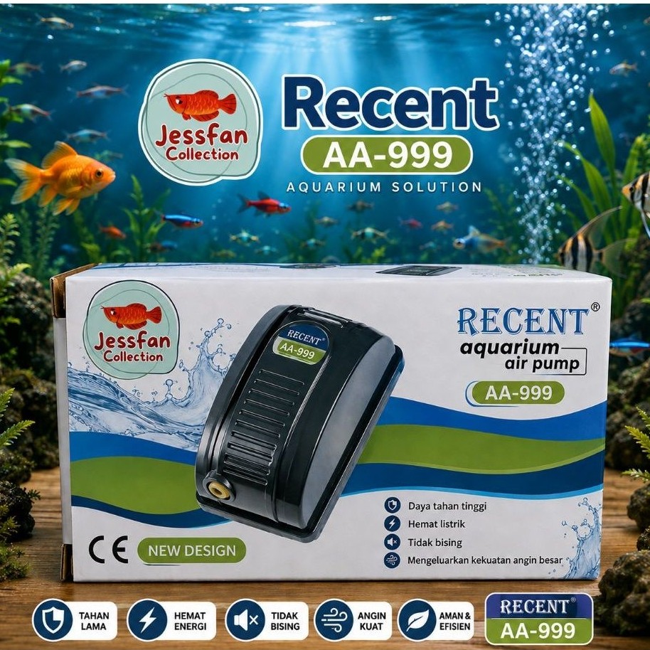 Recent AA-999 Mesin Aerator 1 Lubang Recent AA999 Air Pump 1 Output