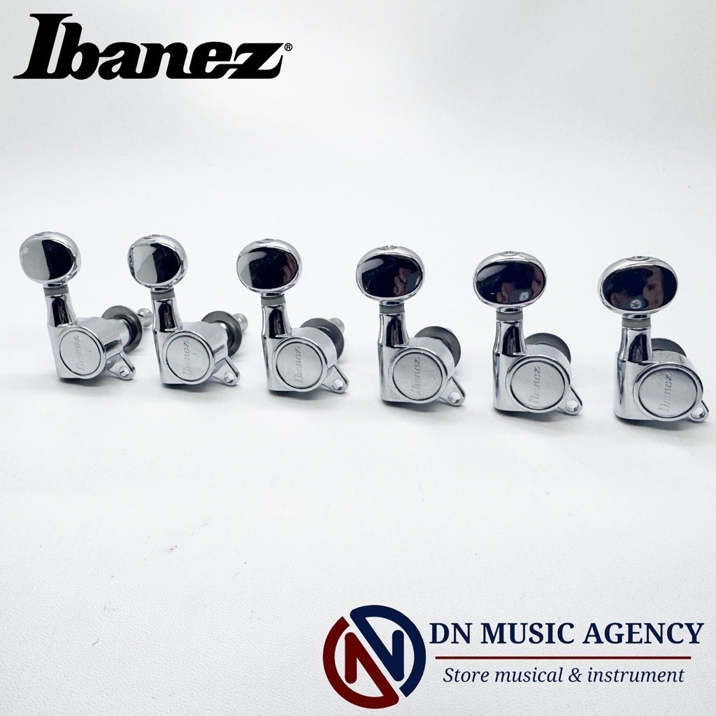 tuning machine head gitar Ibanez original 6 in line sejajar dryer gitar with logo ibanez 6 string 7 
