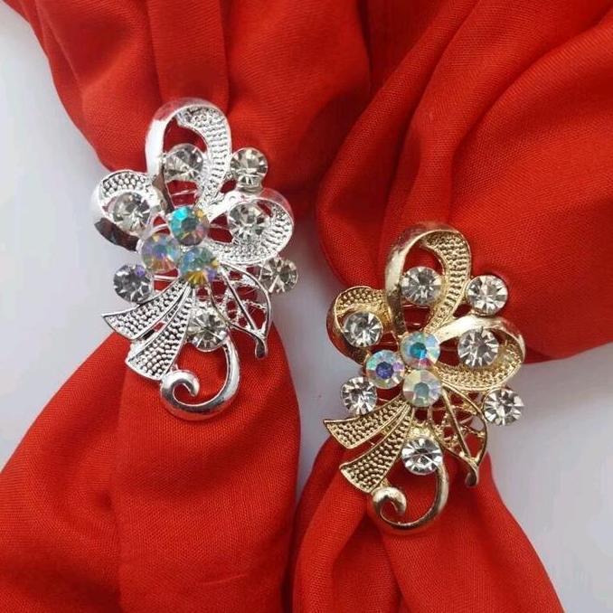 Allthebest- Bros Cincin Jilbab Peniti Ring Kerudung Wanita Muslimah Elegan Murah