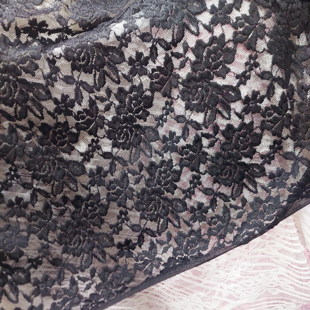kain brokat premium  - kain brokat meteran - kain brokat motif - kain brokat luxury (hitam) G