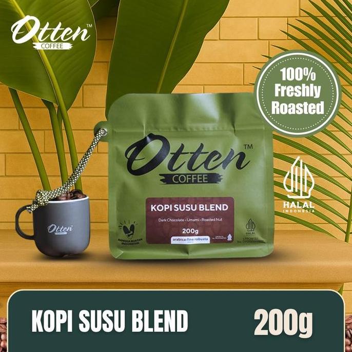KOPI SUSU BLEND - 200GR COMMERCIAL BLEND - BIJI / BUBUK OTTEN COFFEE