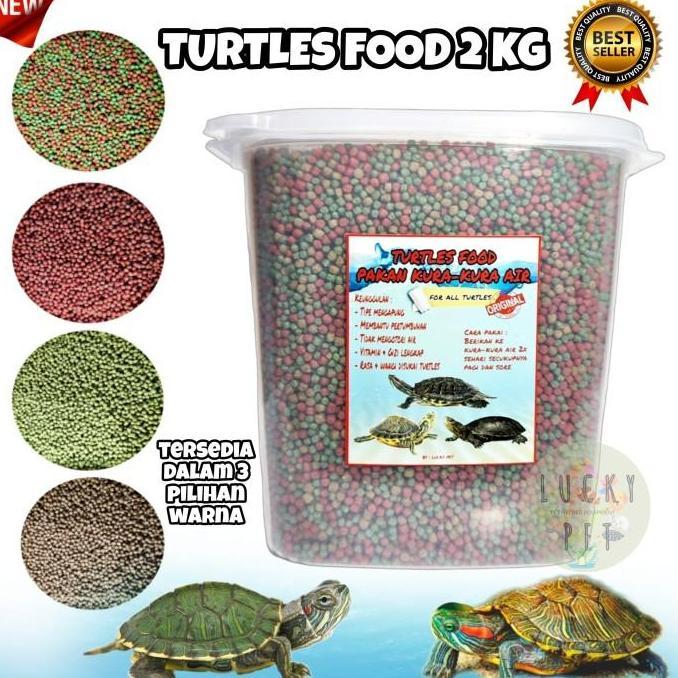2KG Makanan kura kura air res brazil ambon dada merah bulus pelet kura