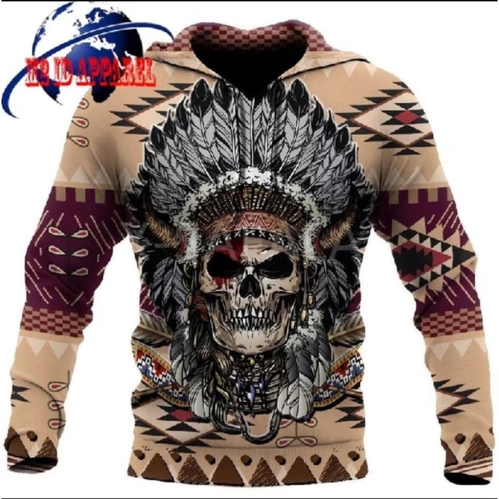 jaket sublime gambar Dayak jaket Hoodie sublime pria dan wanita