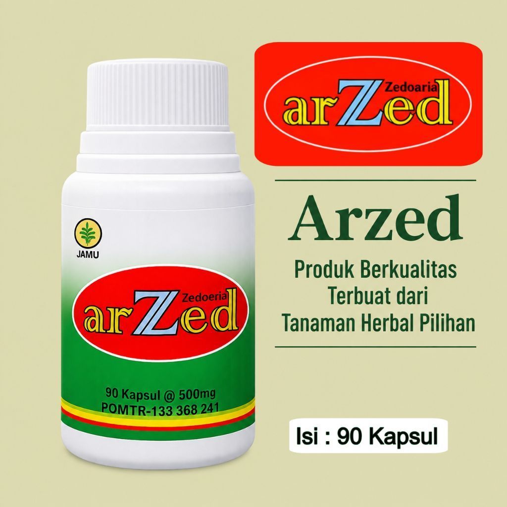 Arzed Produk Herbal Berkualitas | Original Isi 90 | Curcuma Zedoaria