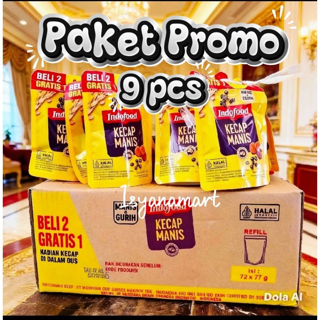 KECAP MANIS Indofood 9 pcs kemasan 2000