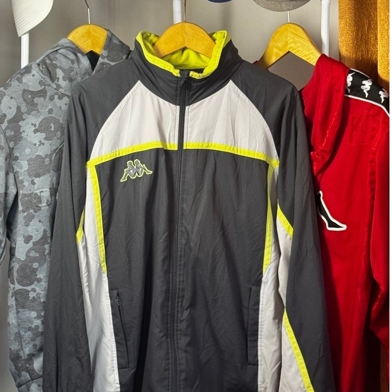 Kappa Jacket Windbreaker Color Block Big Logo L to XL