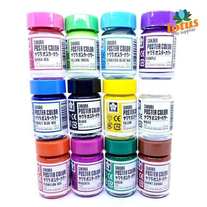 Lansungkirim- Sakura Poster Color 15Ml Cat Poster Satuan
