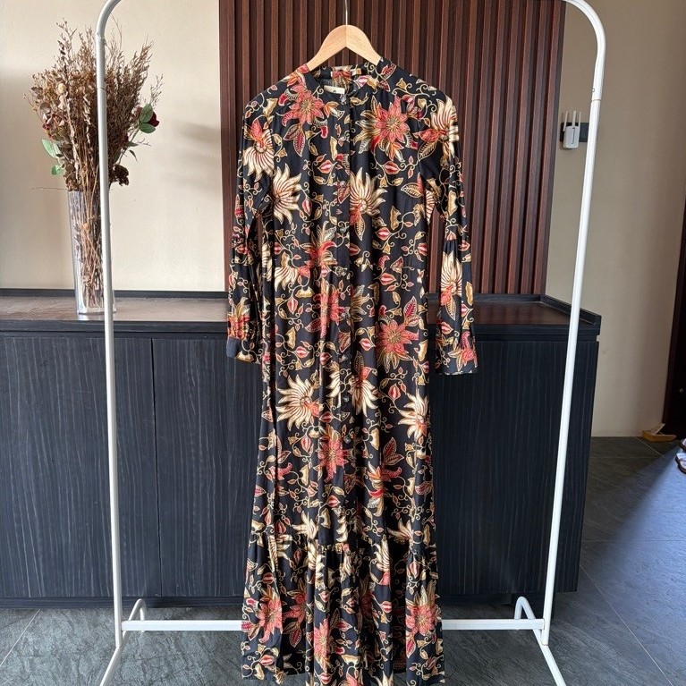 gamis dress batik original brand mall le rosetz by novel mice