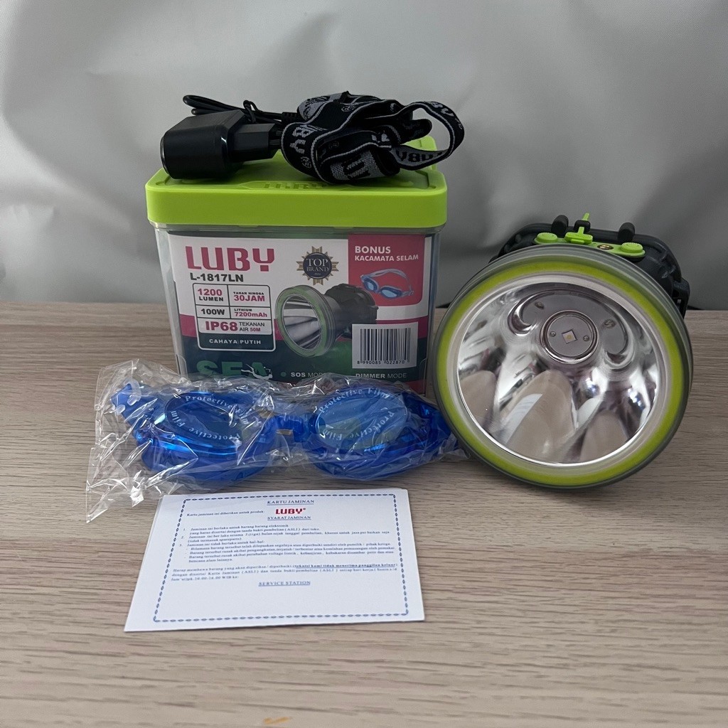 Luby Senter Kepala Headlamp L-1817LN/L-1817KN 100W / 100 Watt