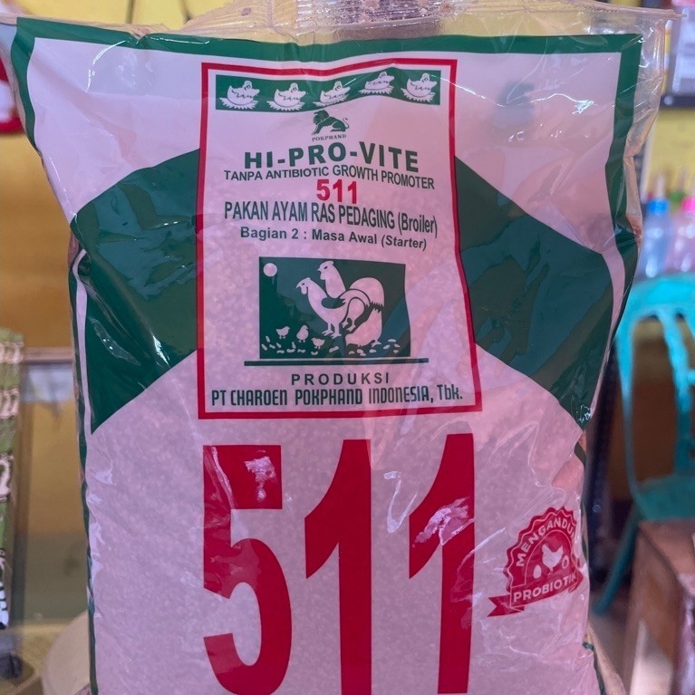 Pakan Ayam 1 kg Charoen Pokphand Hi Pro Vite 511