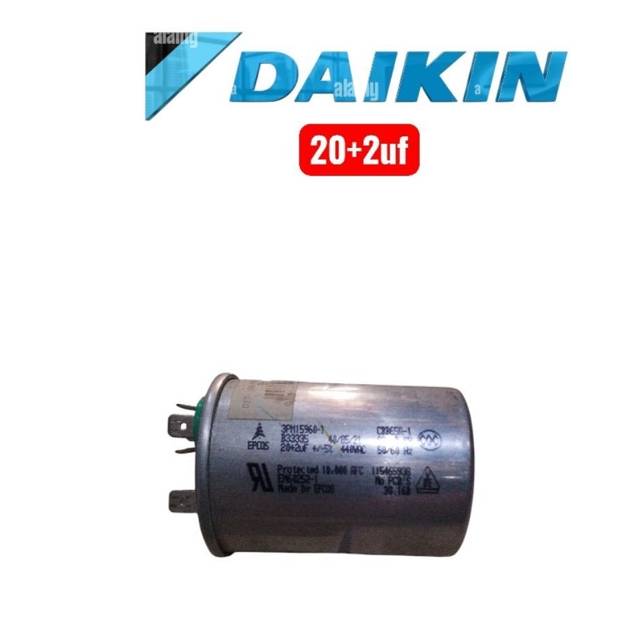 Kapasitor/capasitor AC Daikin original 20+2uf