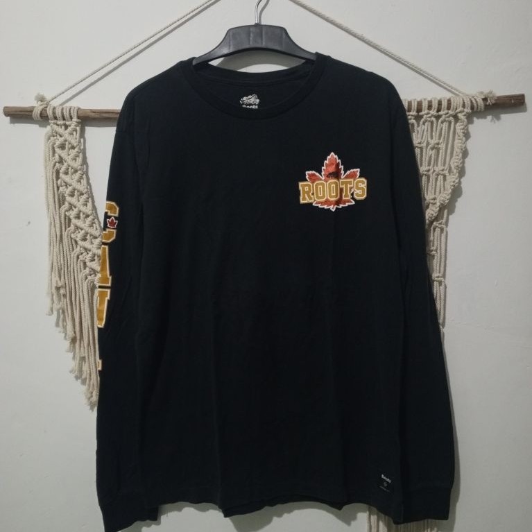 roots canada longsleeve kaos lengan panjang