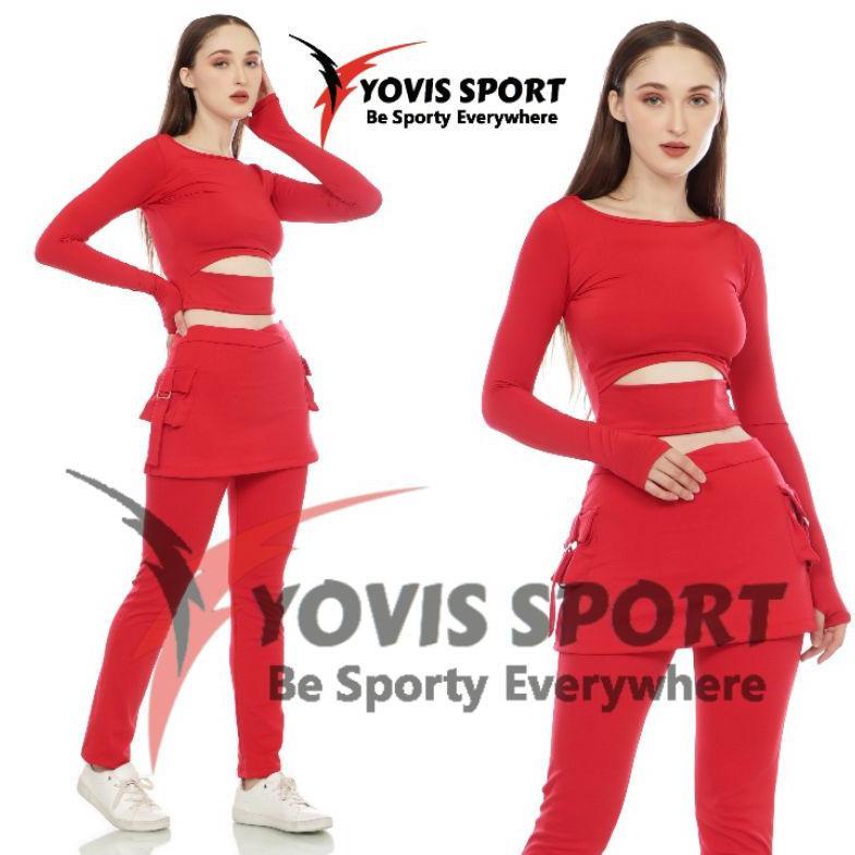 Celana senam rok kantong Yovis Sport