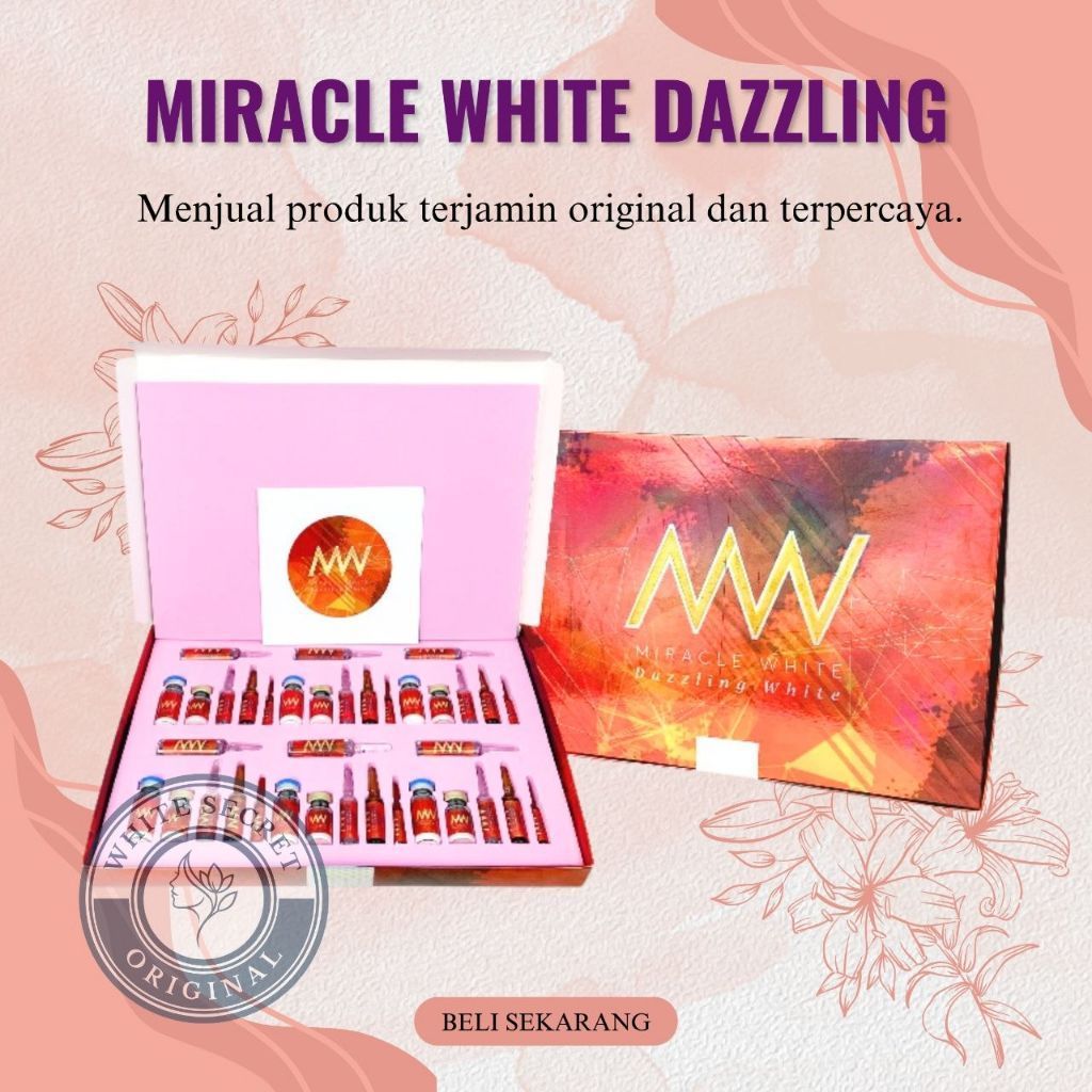 Miracle White Dazzling Setengah 1/2 Merah