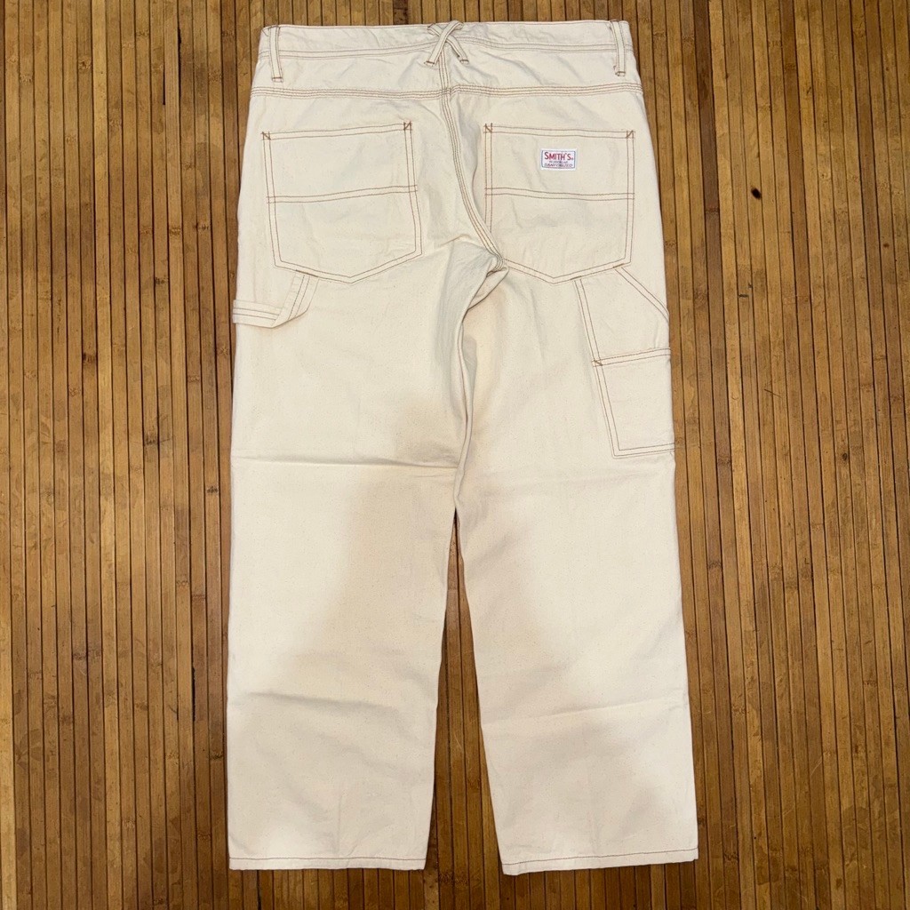 SMITH x COEN JAPAN SANFORIZED NATURAL BEIGE CARPENTER FATIGUE DENIM JEANS