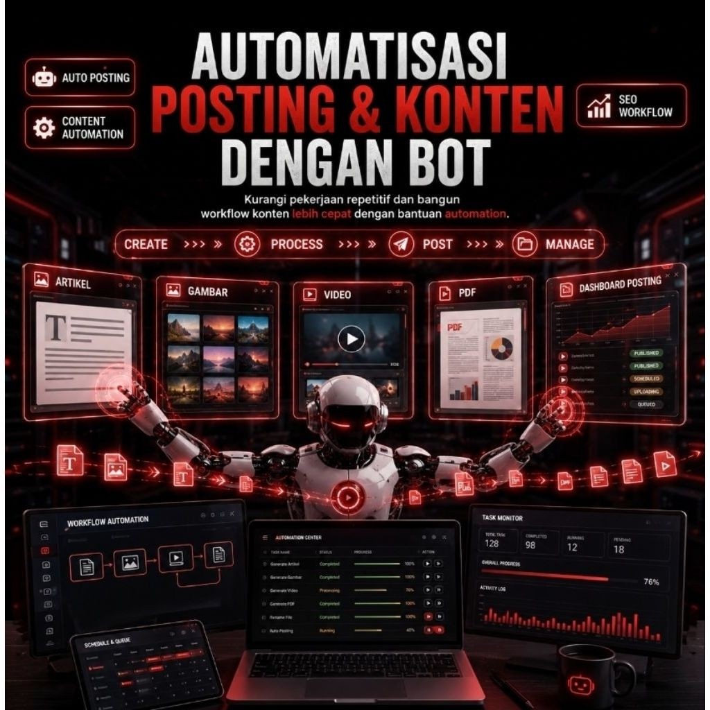 Software Auto Posting YouTube | Content Automation Bot | Auto Generate Artikel Gambar Video PDF | Tu