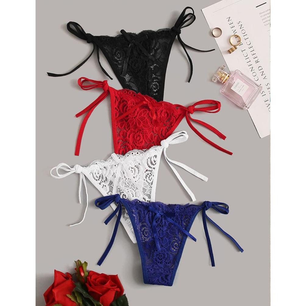 Celana Dalam Wanita Lace Renda CD G String Lingerie Tali Samping