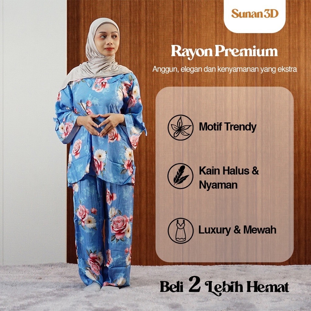 Setelan Celana Panjang Sabrina Batik Putri Laila Batik Pekalongan