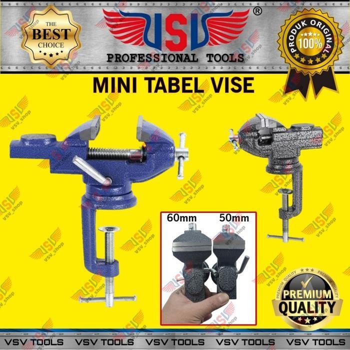 Catok Meja Mini Full Besi Ragum mini Bench Vise VSV Ragum kecil