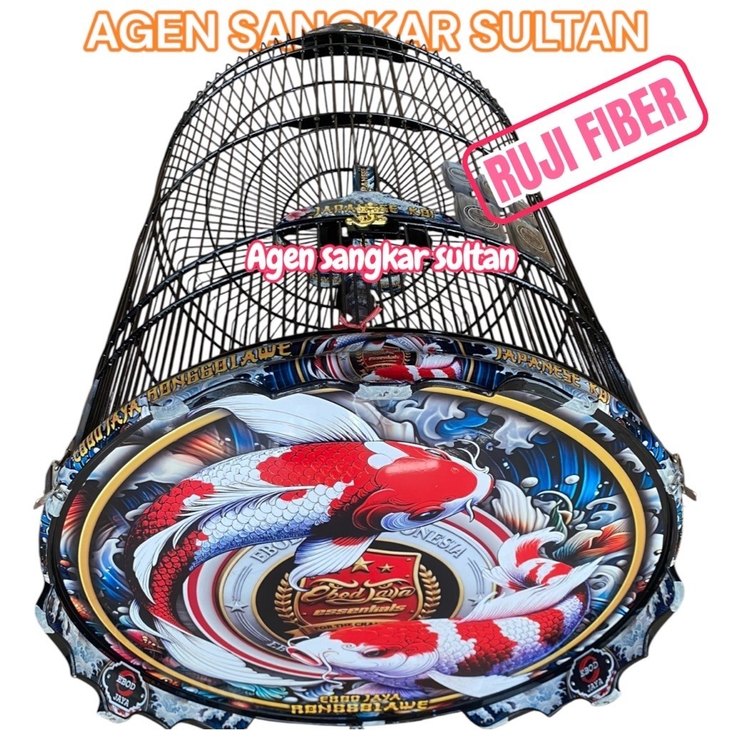 Sangkar kandang murai EBOD pvc decal ceper ruji fiber