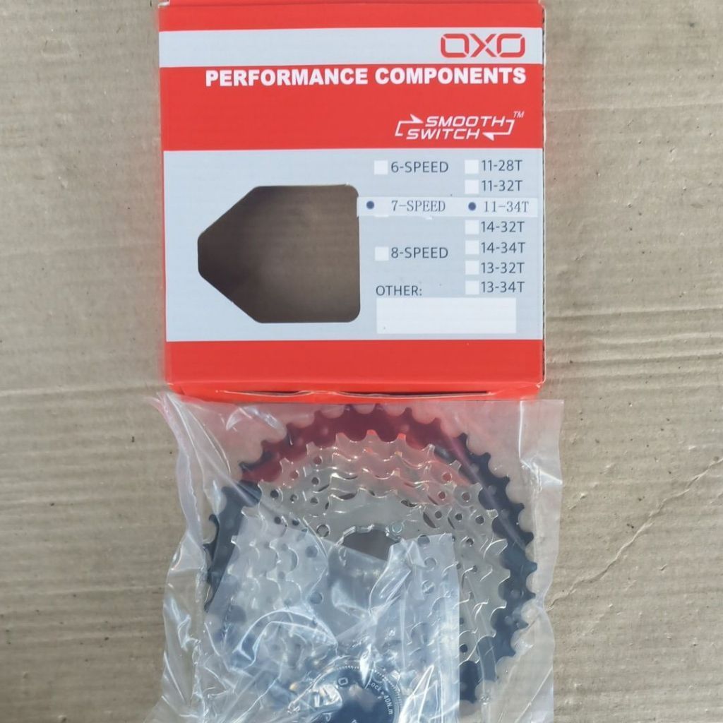 Sprocket Oxo 7 Speed 34T 11-34T Sloop Cassete