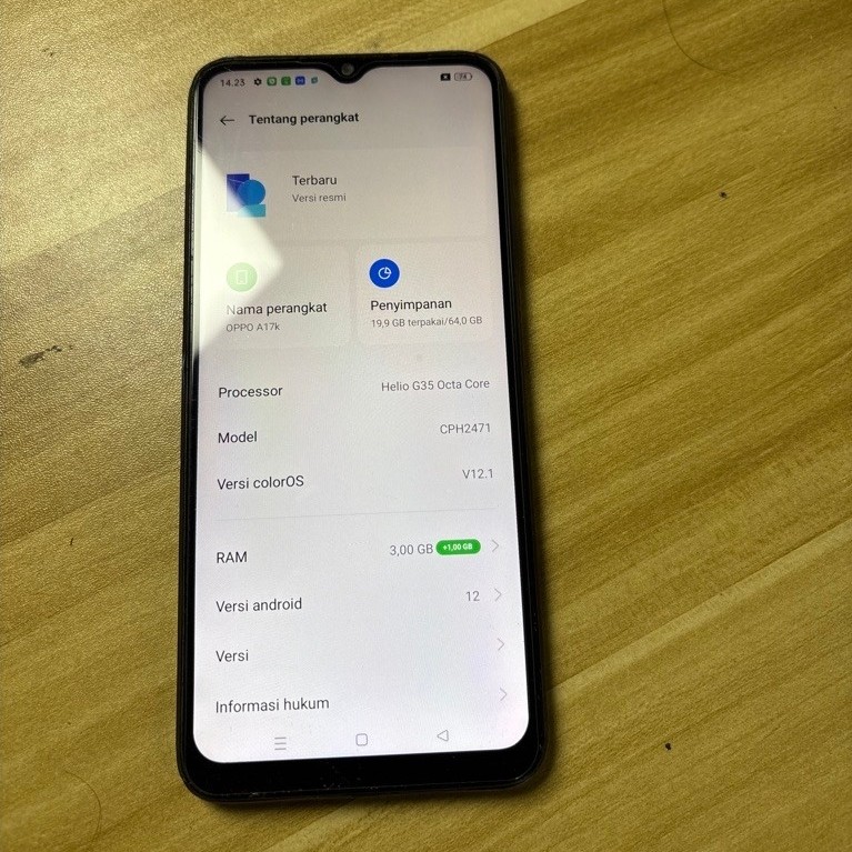 [SECOND] OPPO A17K 3/64GB ORIGINAL- Mesin Hidup Normal, Minus LCD & Pola