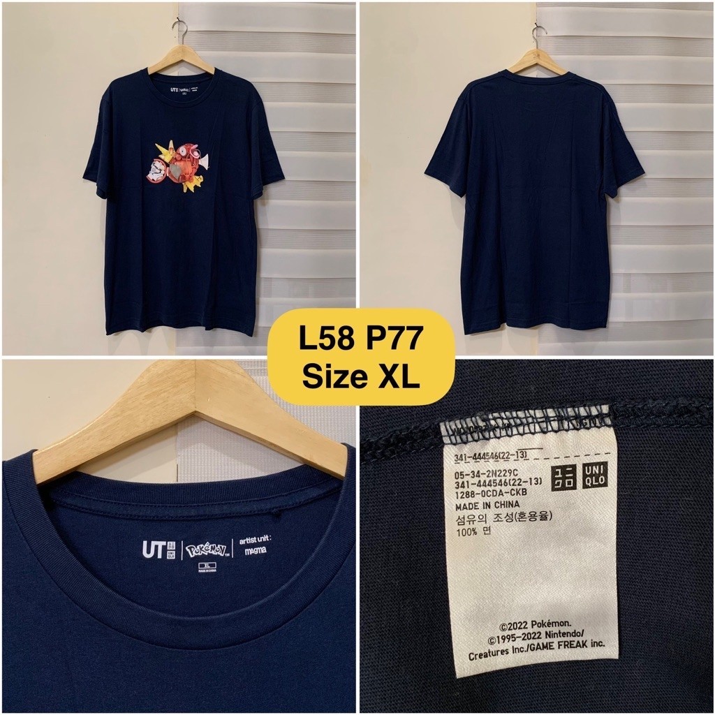 Kaos Uniqlo UT Pokemon Warna Navy Original