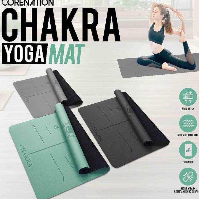 [12255] Corenation Matras Chakra Yoga Mat 4.5Mm | Workout Mat Anti Slip | Yoga Mat Lux Matras Olahra