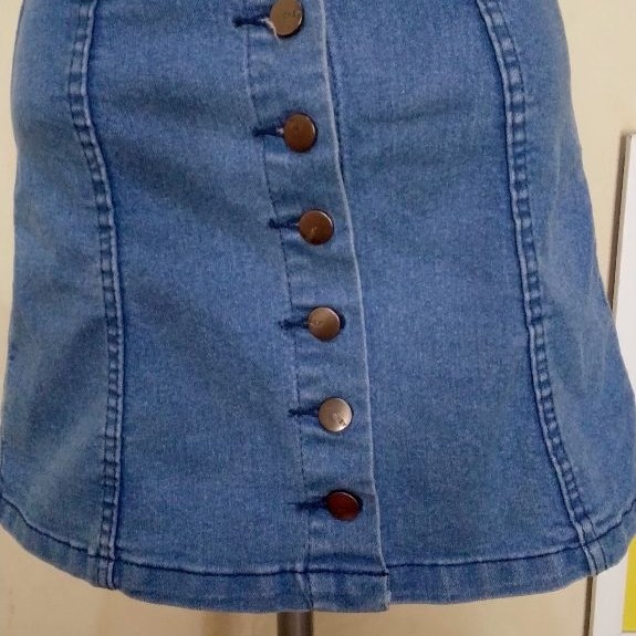 CELANA ROK JEANS BRANDED CKEY JEANS  KANCING 75RB