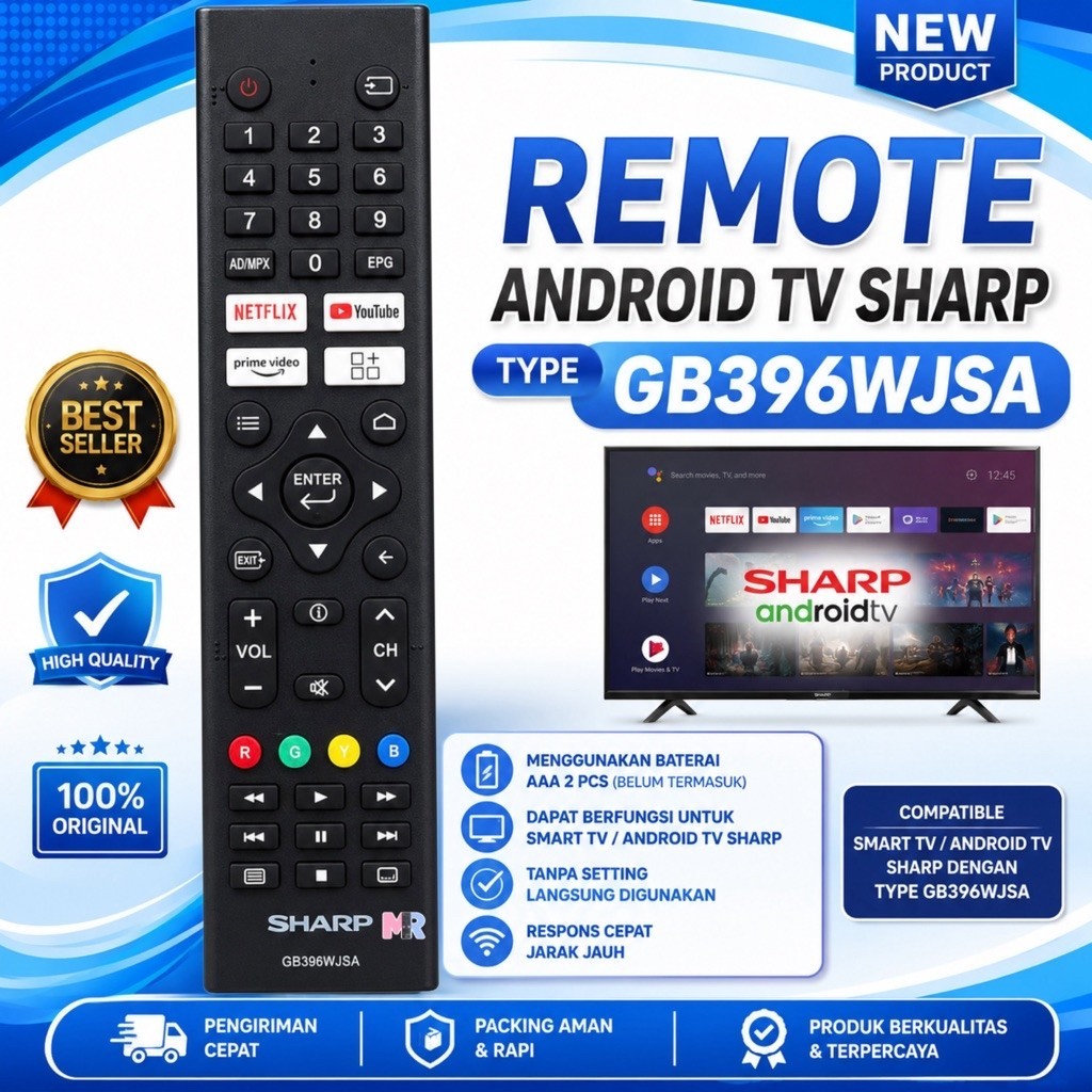 REMOT REMOTE TV SHARP ANDROID GB396WJSA