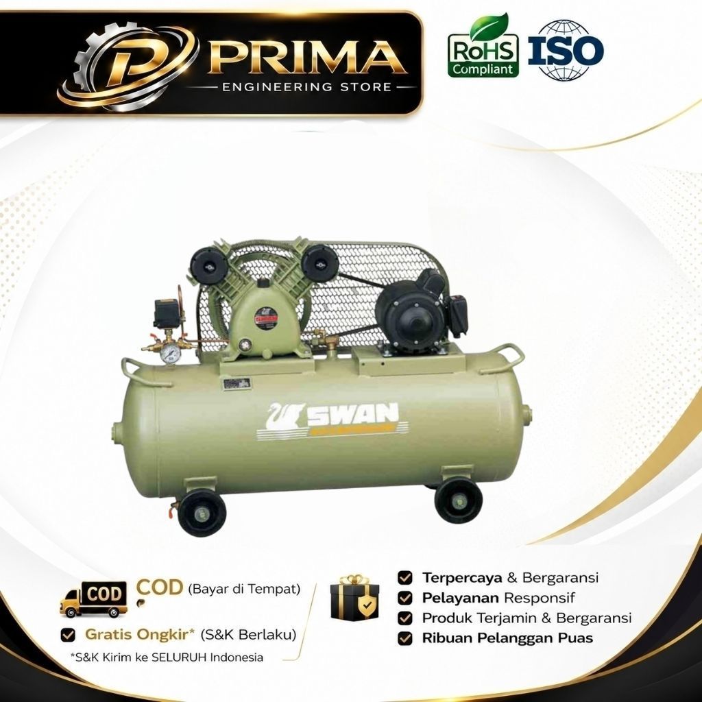 Kompresor Angin Unloading 1/4hp SWAN SU114 / Compressor SU 114 SWAN - Tnpa Penggerak