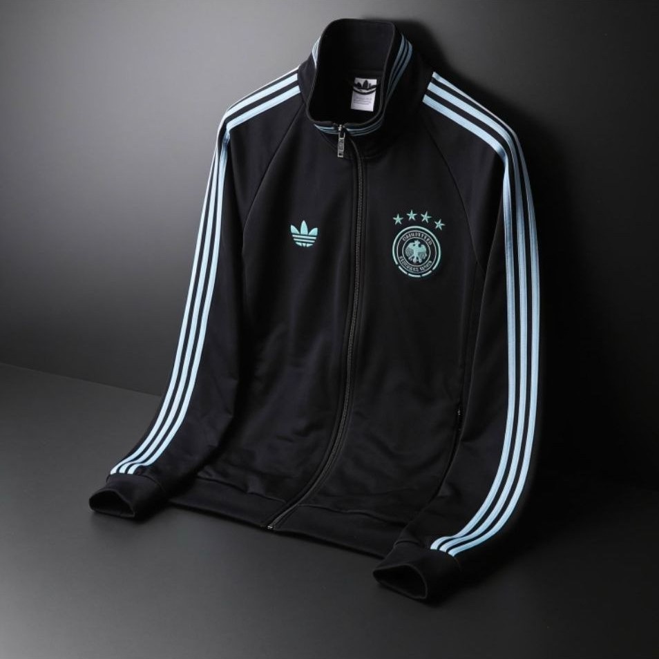 jeket tracktop jerman away pria wanita ful teg label