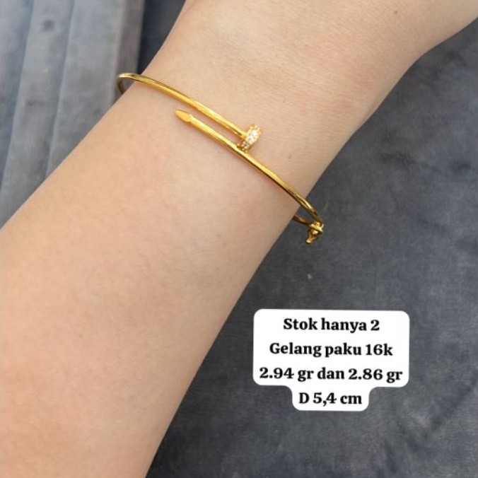 gelang model paqu elegant emas asli hadiah ulang tahun