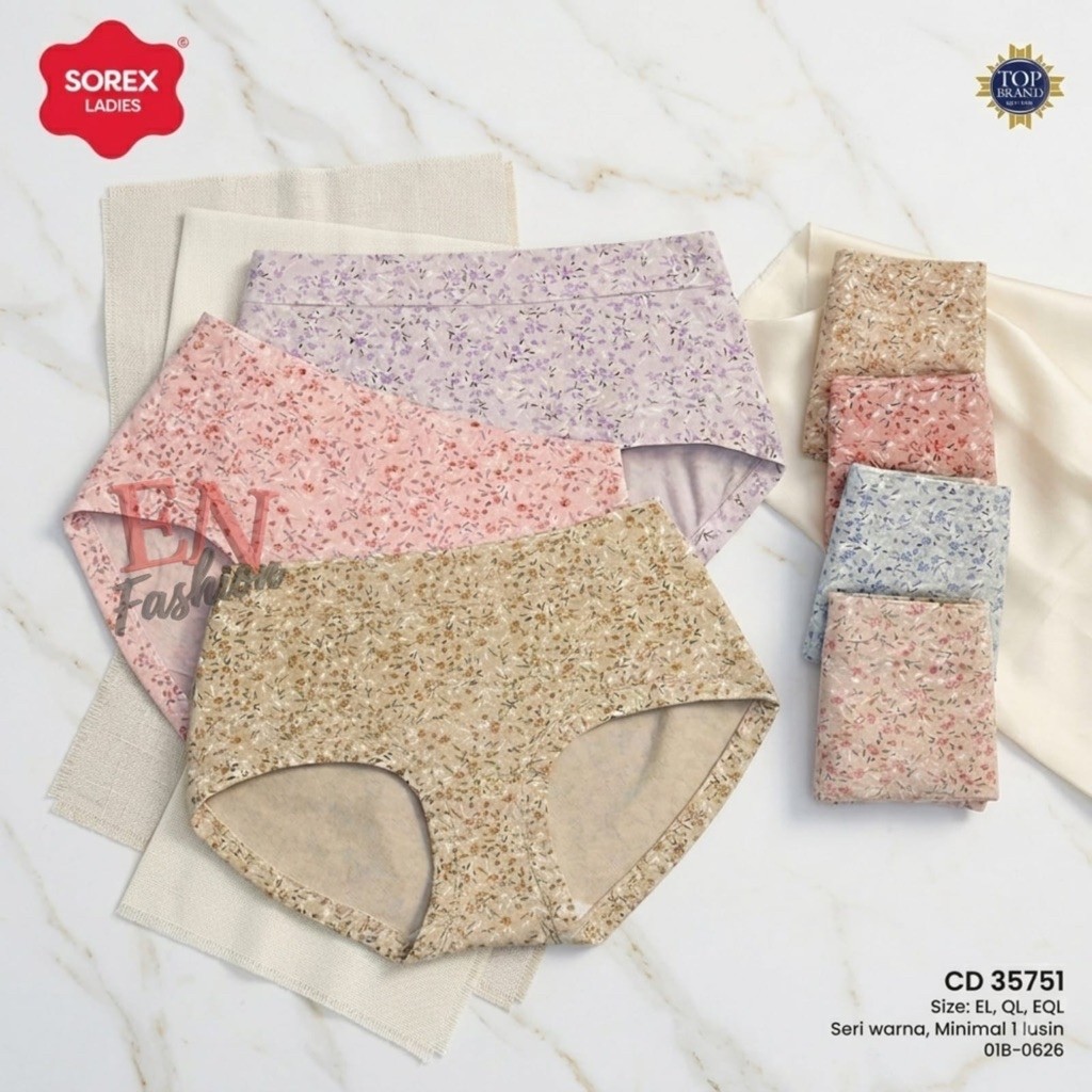 CELANA DALAM WANITA Maxi SOREX 35751 Motif Bunga/ Celana Dalam  Cewek Sorex
