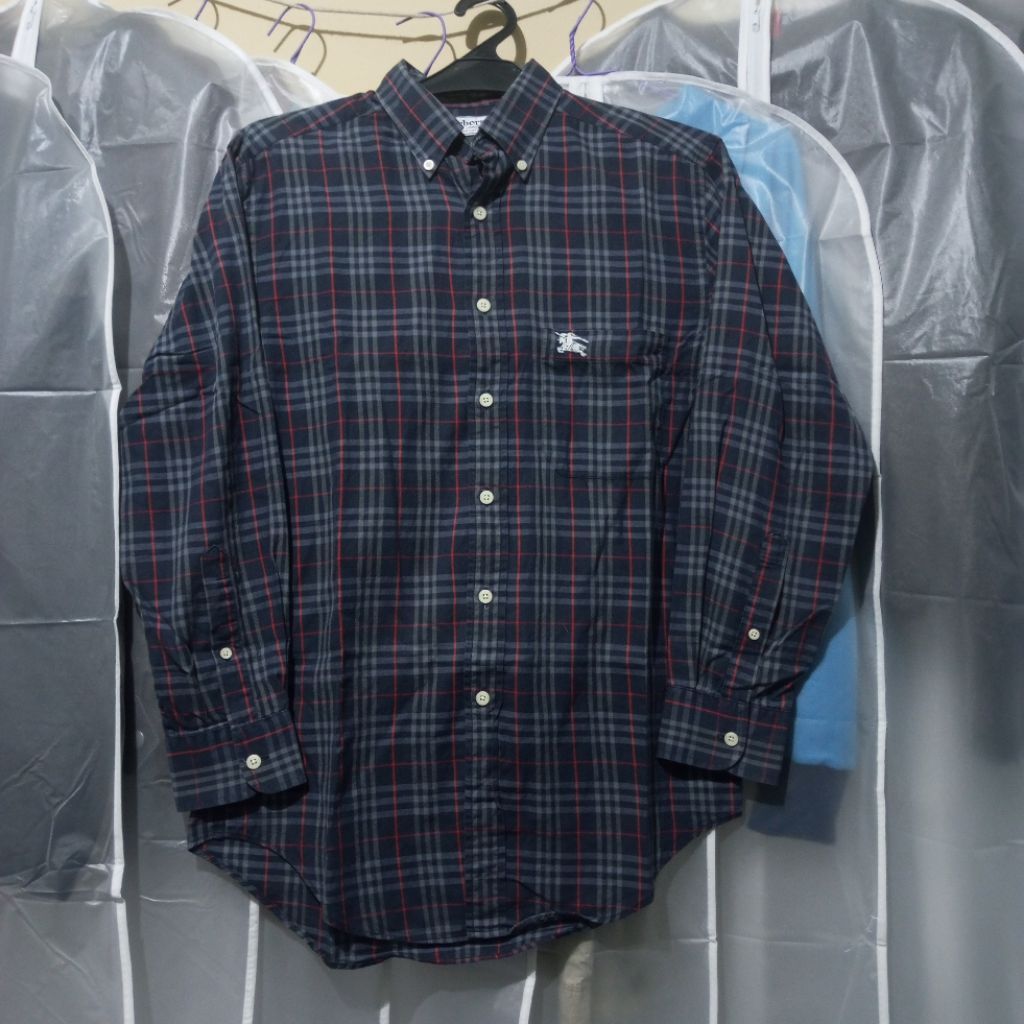 Burberrys Shirt Nova Check Navy Kemeja Burberry England London Casuals Not Aquascutum