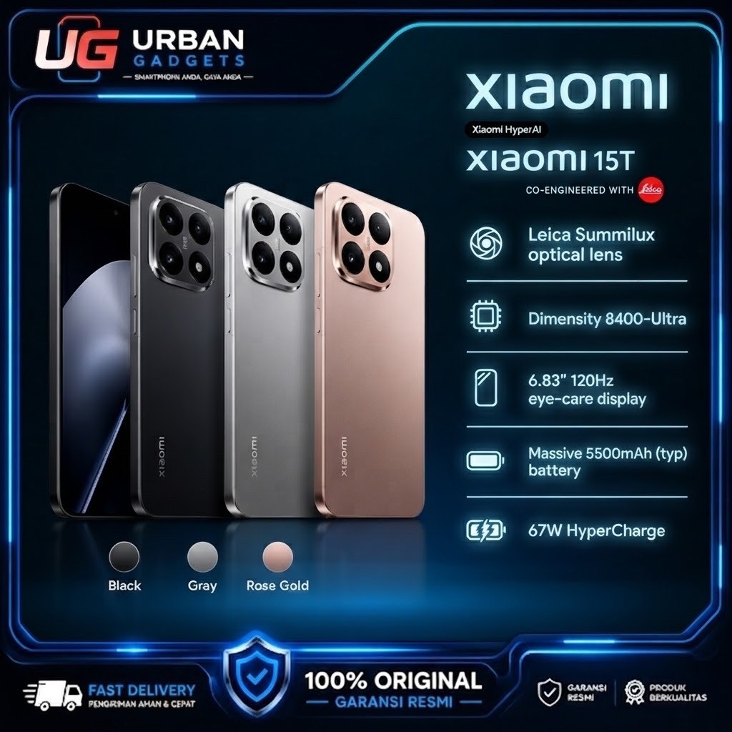 XIAOMI 15T RAM 12/512GB BNOB GARANSI RESMI