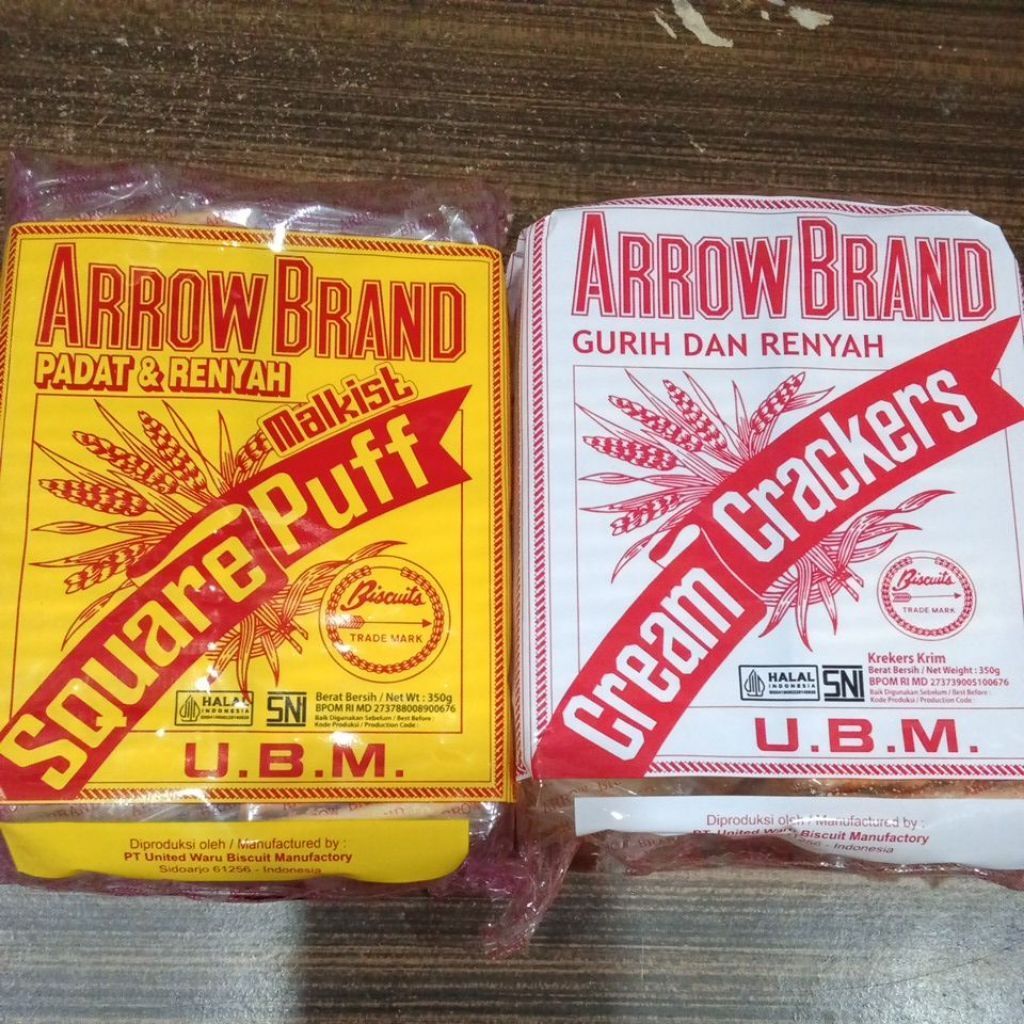 (PAK) Biskuit malkist square puff UBM / UBM cream crackers 350 gr