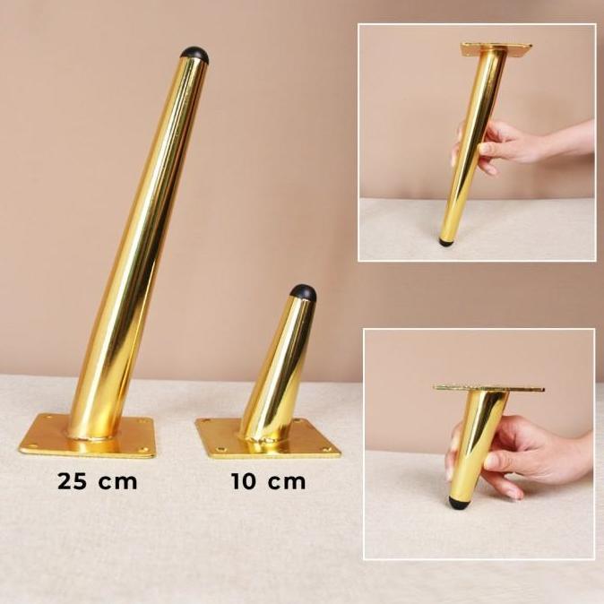 [] Kaki Kursi Sofa Stainless Gold