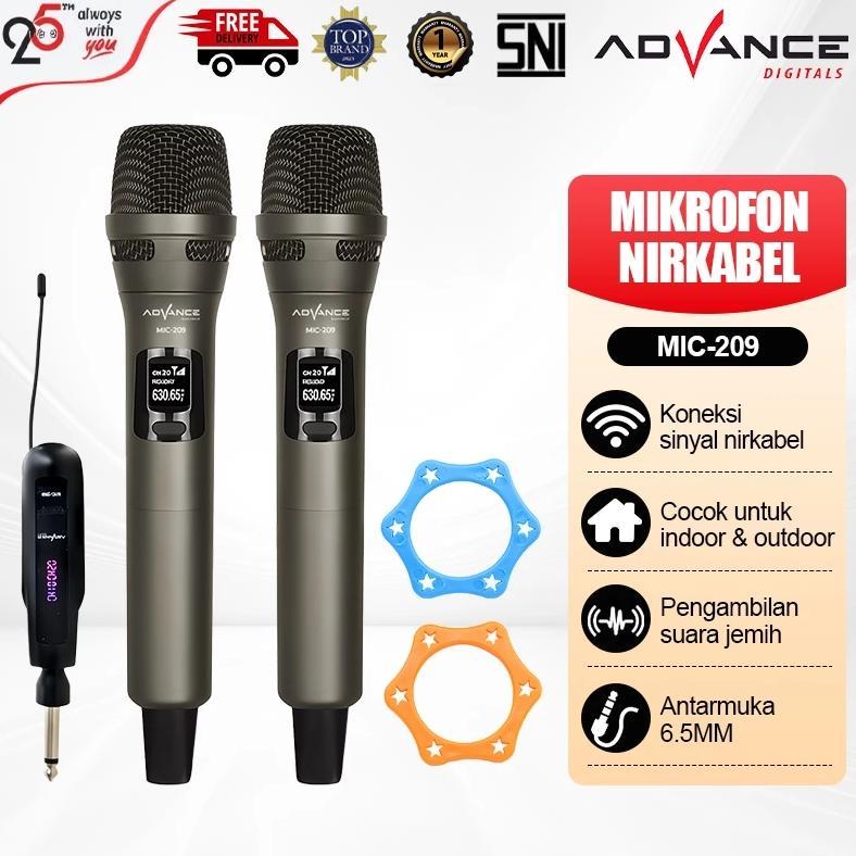 RECOMMENDED Mic Wireless / Microphone Wireless ADVANCE MIC-209 / Mic Ori / MIC Double KARAOKE / Micr