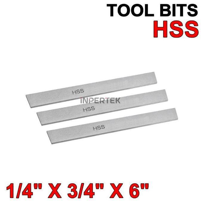 ISANOTEK Pahat HSS 1/4x3/4/x6 Pahat Bubut 1/4 TOKI Pisau HSS 1/4 Pahat HSS