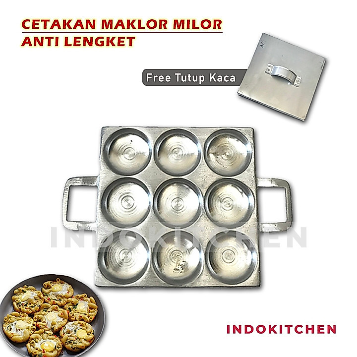 Cetakan Maklor Milor Cilor Isi 9 Free Tutup Cetakan Pan Makroni Telur Mie Telur Cilor Cetakan Martab