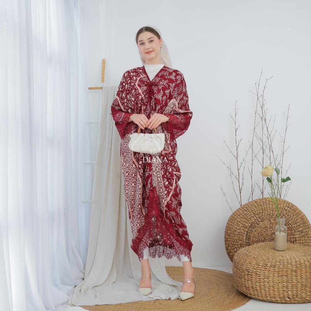New Product Diana Batik - Kaftan Viscose Lace | Kaftan Batik Viscose | Kaftan Lebaran
