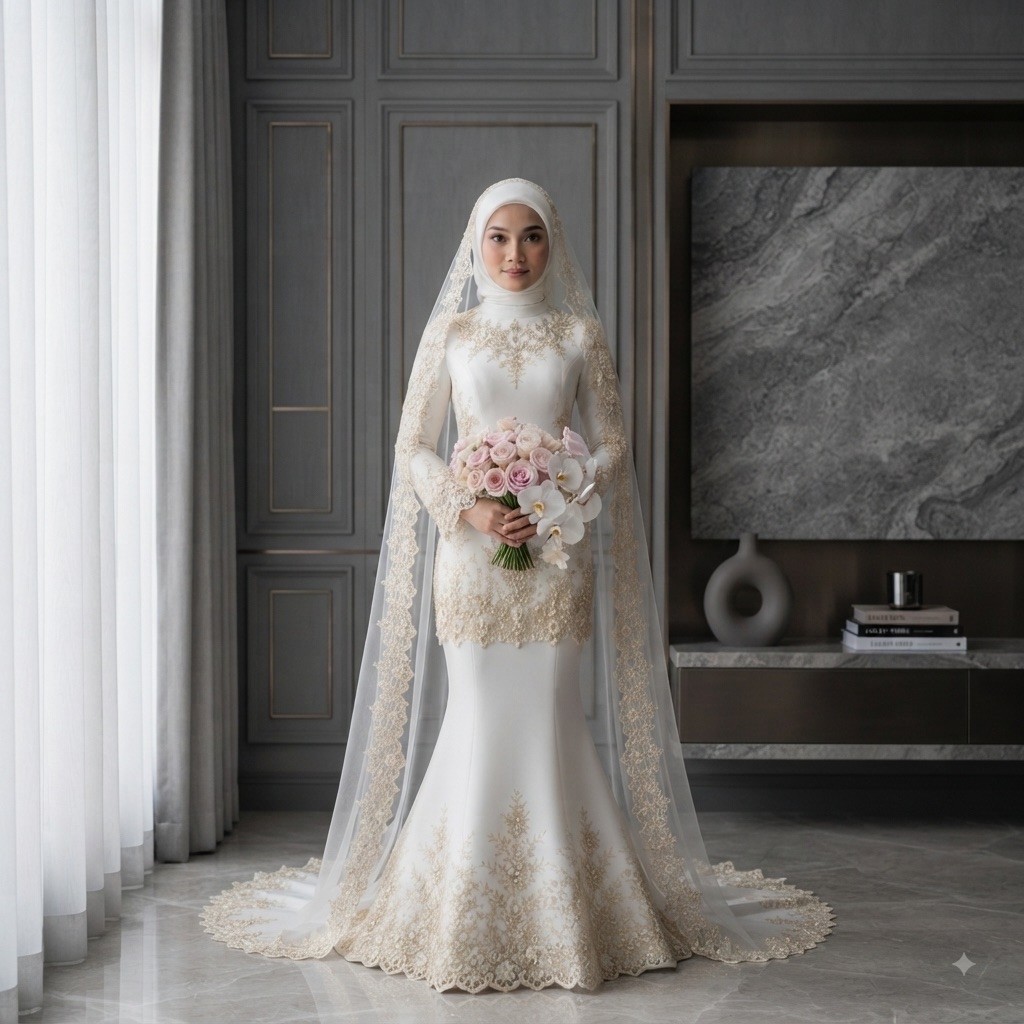 gaun pengantin malaysia melayu gaun akad dress akad gaun walimah wedding dress