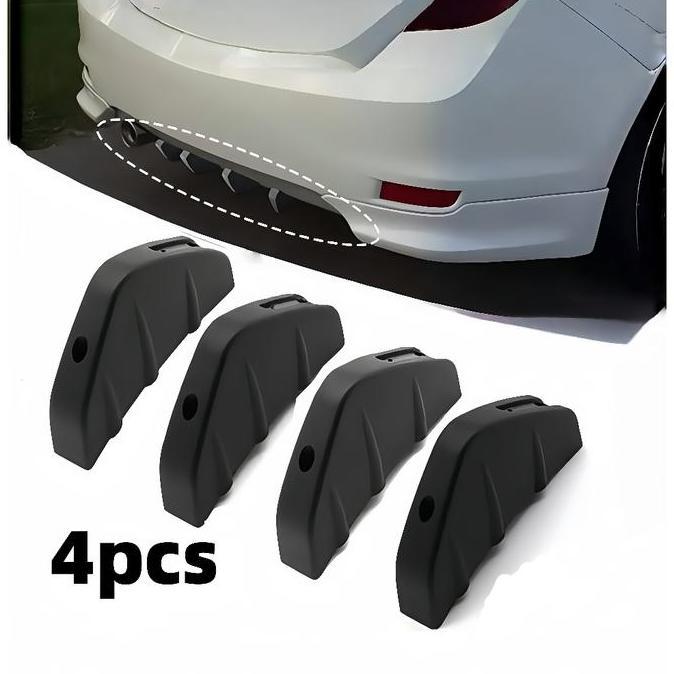 KALGURIO 4pcs Winglet Belakang Mobil Car Carbon Fiber Patter Modified Berbagai Jenis Mobil Pelindung