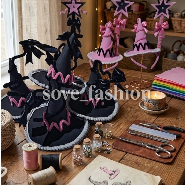 Bando topi penyihir anak/ tongkat sihir anak/ bandana sihir/ tongkat penyihir anak/ topi Halloween p